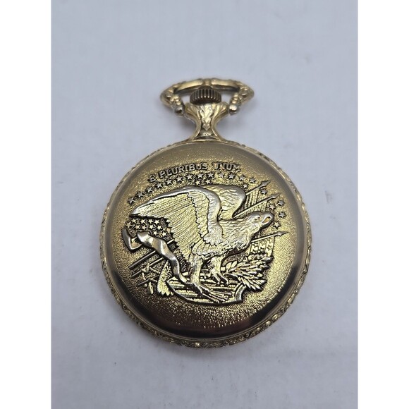 Statue Of Liberty Sutton Pocket Watch Quartz Commemorative 1886 1986 New Battery - Picture 2 of 7